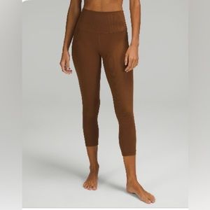Lululemon Align Roasted Brown Ribbed leggings  Size 4 23”